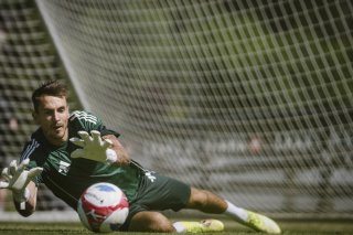 Le gardien du Servette FC Joel Mall a été décisif dans ce match aller de deuxième tour préliminaire de la Ligue des Champions face au Viktoria Plzen. (Archives) KEYSTONE/GABRIEL MONNET